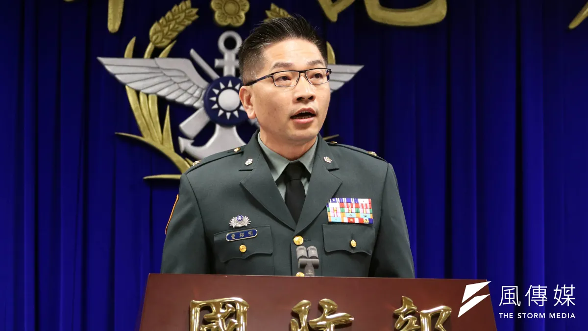 國防部上午召開例行記者會,會中說明年度演訓規劃。圖為國防部訓練次長室軍訓處長董紹明少將。(蘇仲泓攝)
