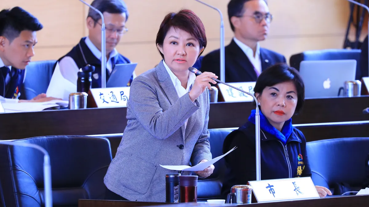 台中市議會臨時會多位議員對於花博的各項規劃認為多有疑義,台中市長盧秀燕說,會查明向議會報告。(圖/臺中市政府提供)
