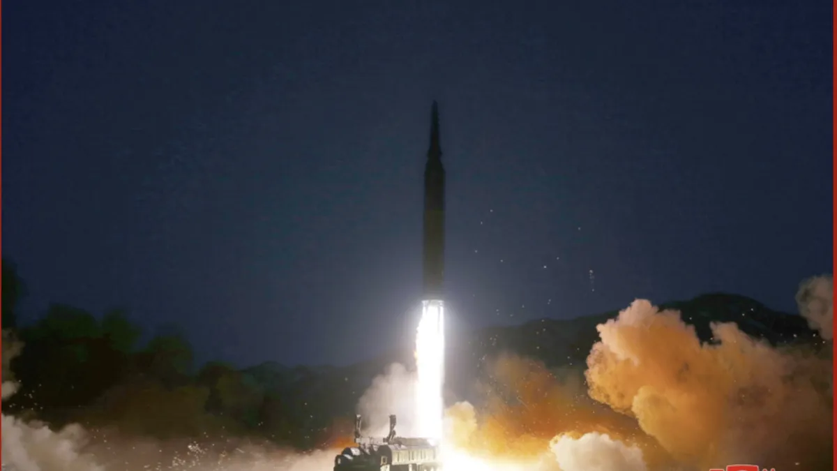 2022年1月11日,北韓進行高超音速武器的最終驗證試射。(朝中社)