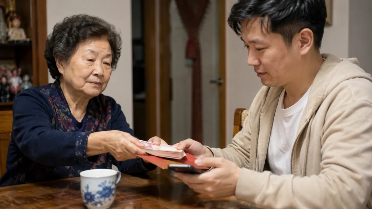 父母年紀漸長,不熟悉網路銀行操作,或希望子女協助處理生活費、醫療費,因此把一筆存款匯到子女帳戶「幫忙管理」。(示意圖/chatgpt生成圖片)