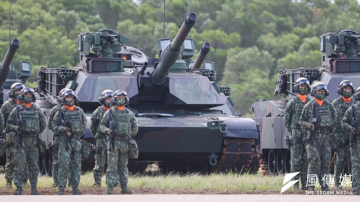 陸軍裝甲第五八四旅聯兵三營換裝M1A2T戰車成軍典禮。(資料照,顏麟宇攝)