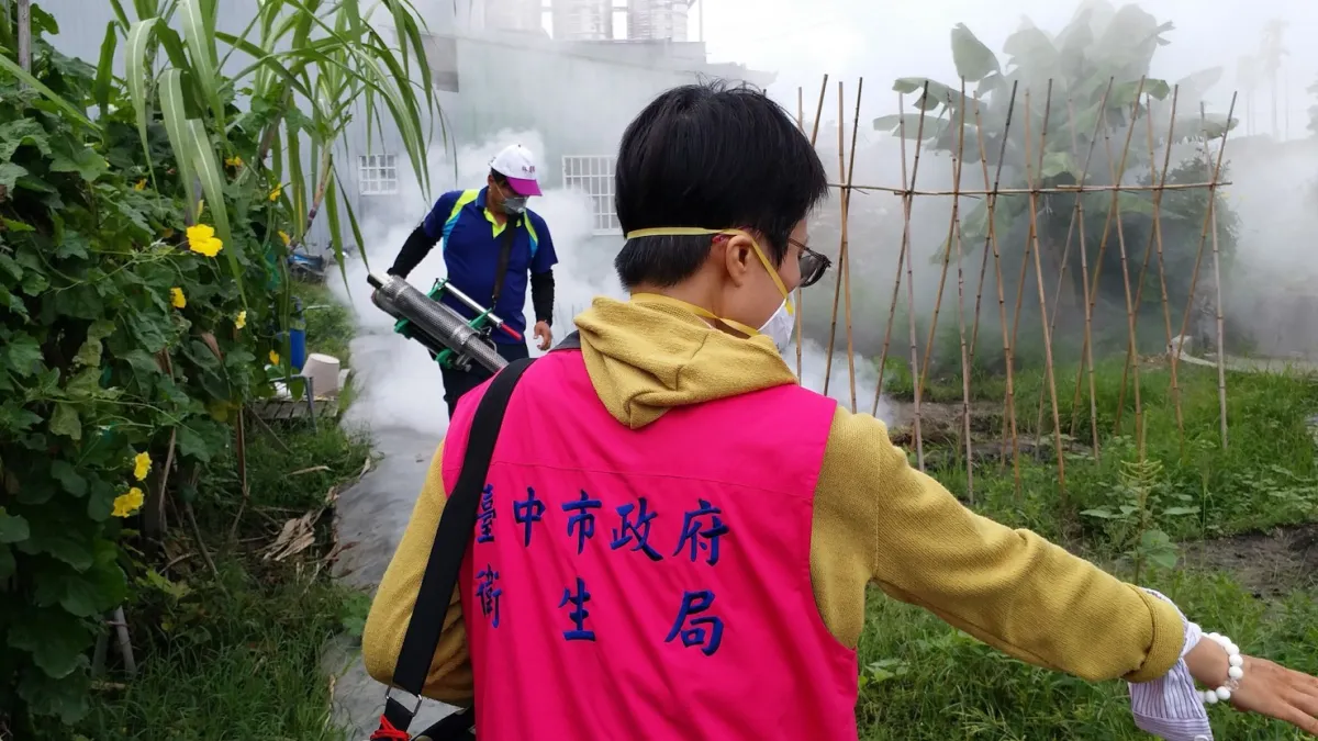 台中市爆登革熱群聚感染,最小病例為4歲女童,疾管署提醒民眾應做好防蚊措施。(台中市政府提供)