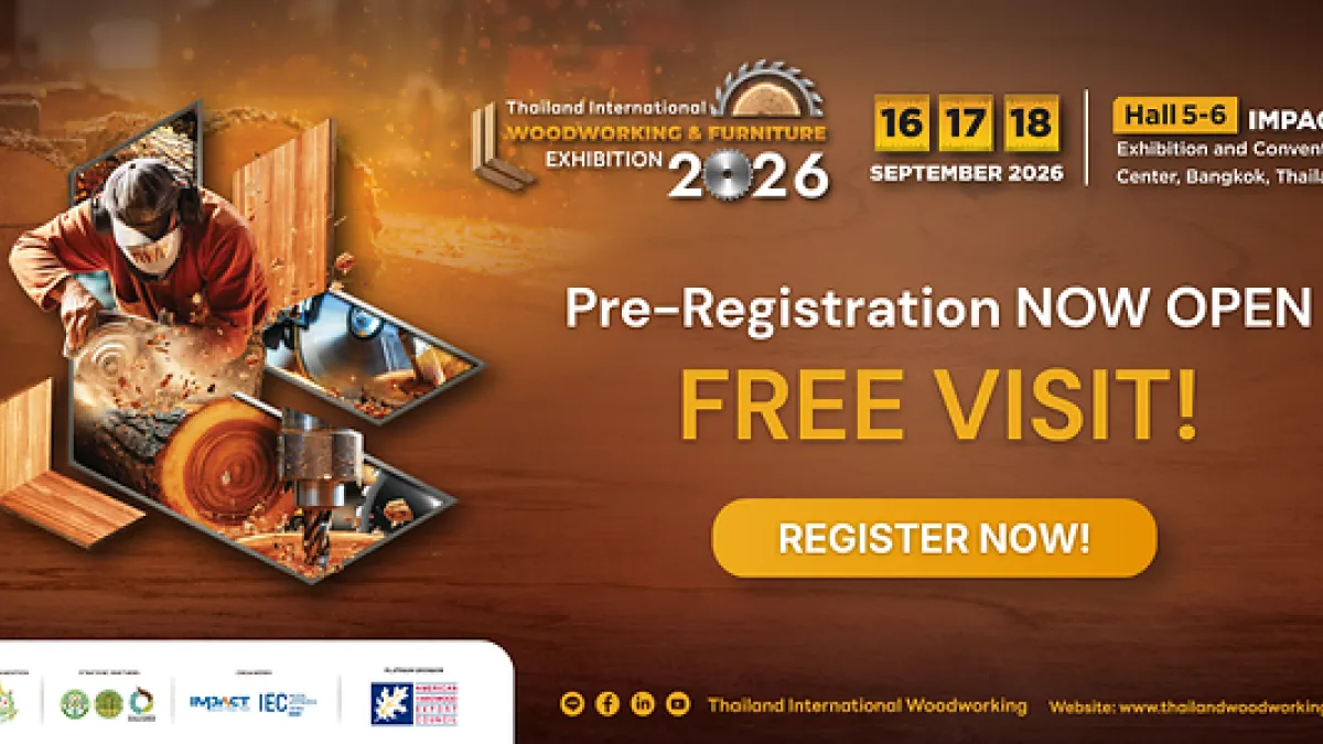 TIWF 2026 Set to Return as the Year's Premier Event, Elevating the Woodworking and Furniture Industry Across ASEAN
