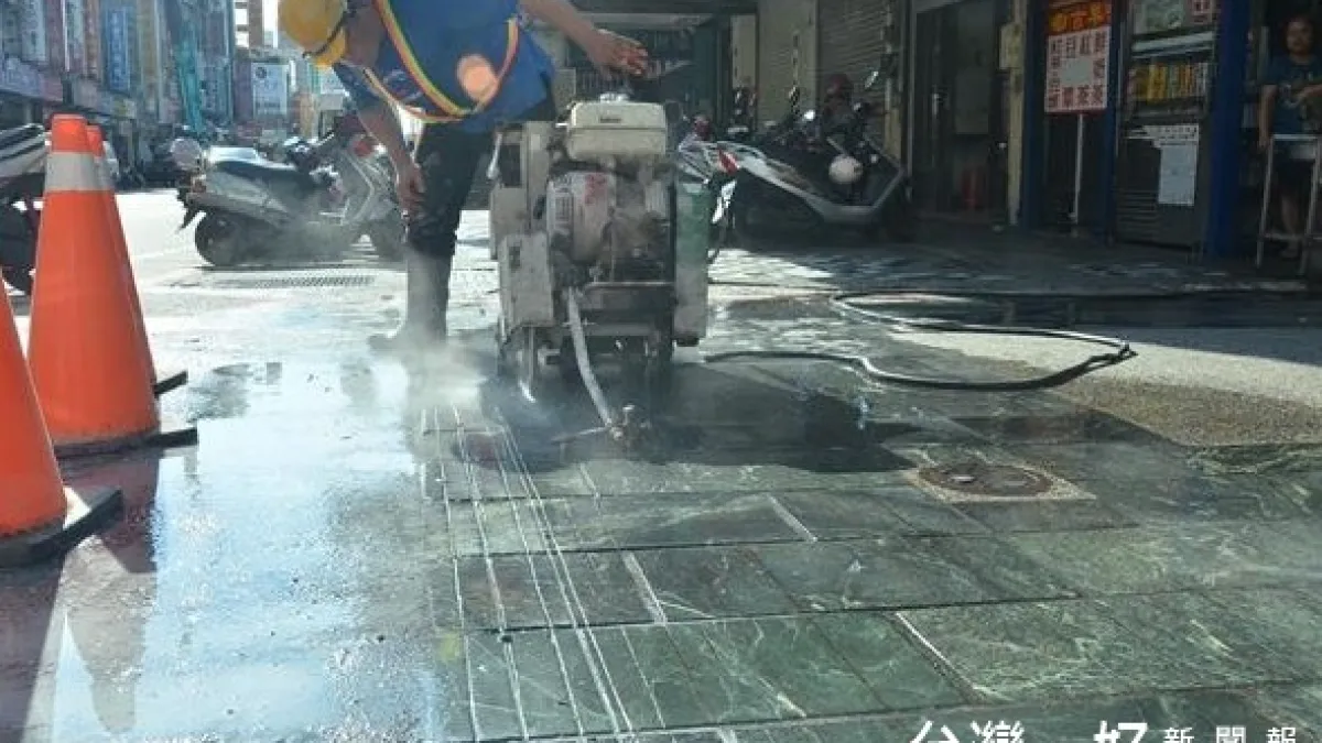 顧路人行走品質 花市改良老街路面