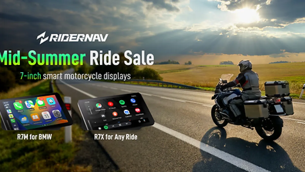 RiderNav Brings Its 7-Inch Smart Motorcycle Displays to the Mid-Summer Riding Festival