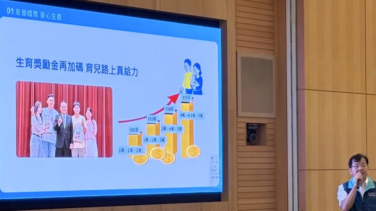 民政局長林耀長表示,讓年輕父母生養沒負擔,明(115)年1月起,生育獎勵金再加碼。(圖/新北市民政局提供)