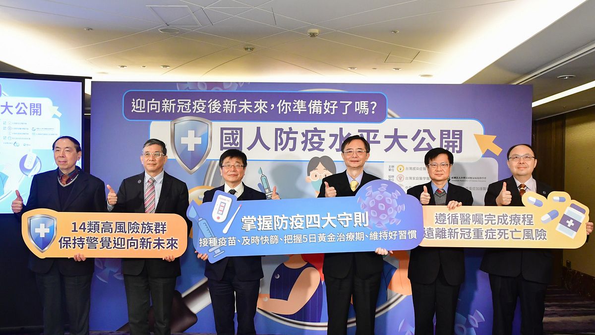 台灣感染症醫學會攜手疾病管制署、四大重點學會提醒民眾掌握防疫四大守則,共同迎向疫後新未來。 台灣感染症醫學會攜手疾病管制署、四大重點學會提醒民眾掌握防疫四大守則,共同迎向疫後新未來。