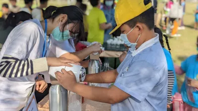 馬稠後環境教育中心荷苞嶼生態園區舉行2022淨零綠生活嘉年華會,推動環境永續、淨零議題。(圖/嘉義縣政府提供)