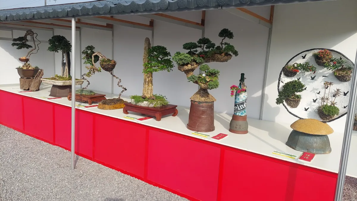 2023屏東熱帶農業博覽會展出樹藝雅石造景。(圖/屏東縣政府農業處提供)