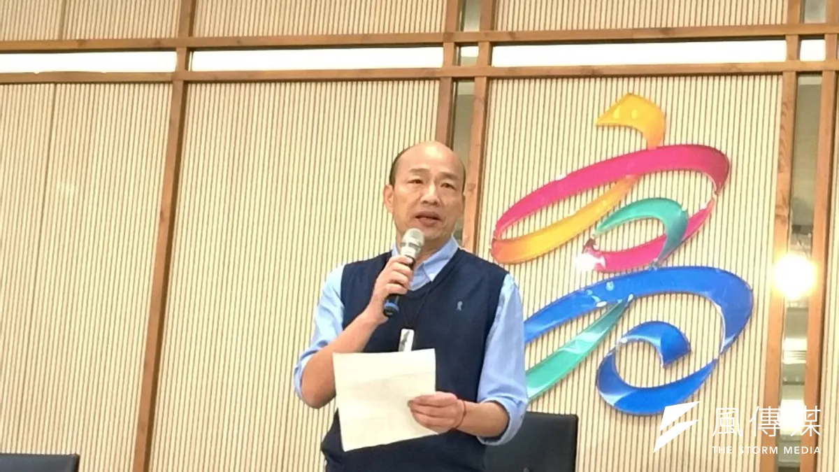 行政院副院長陳其邁要高雄市長韓國瑜「佛經再多唸一點」,韓國瑜(見圖)則笑回,他覺得陳其邁好像也該多念點經。(資料照,徐炳文攝)