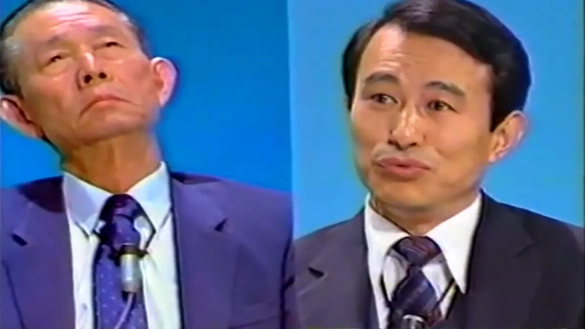 陳定南與王永慶公開電視辯論。(圖/作者翻攝自YouTube|想想論壇提供) 陳定南與王永慶公開電視辯論。(圖/作者翻攝自YouTube|想想論壇提供)