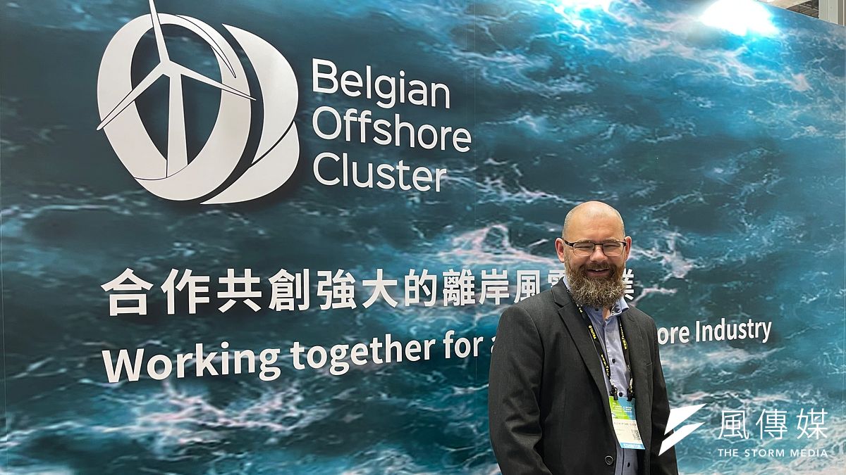 比利時離岸風電產業聯盟(BOC) 副總裁 Dirk Schelkens 表示,能源島帶來諸多好處,也面臨挑戰。(謝錦芳攝) 比利時離岸風電產業聯盟(BOC) 副總裁 Dirk Schelkens 表示,能源島帶來諸多好處,也面臨挑戰。(謝錦芳攝)