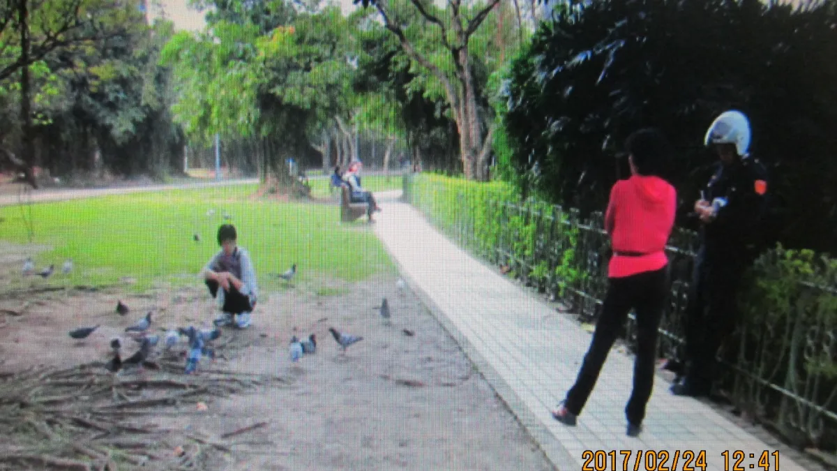 禽流感疫升溫 公園駐警取締餵食禽鳥