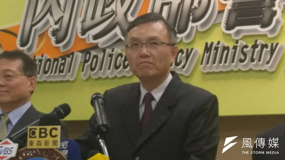 警政署針對黃之鋒遭攻擊事件召開記者會。(施孝衡攝)