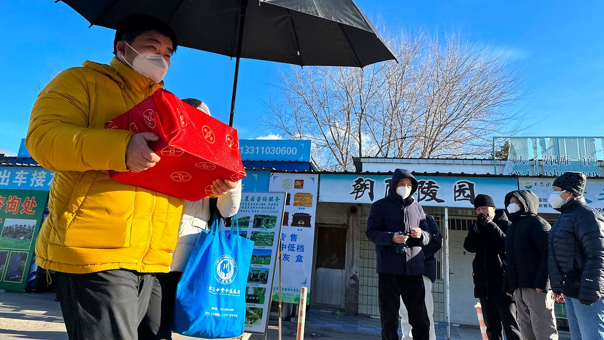 2022年12月,中國新冠疫情大爆發。病歿者。(AP) 2022年12月,中國新冠疫情大爆發。病歿者。(AP)