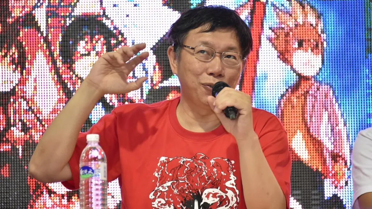 台北市長柯文哲是「破格」「脫套」的能手。圖為柯文哲為《醫院也瘋狂》漫畫站台,說了講了句「心臟都畫得對」的冷笑話。(台北市政府官網)