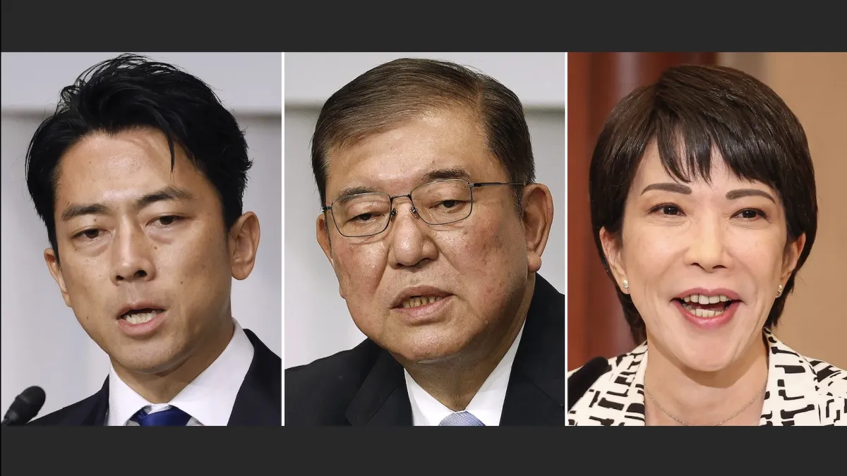 自民黨總裁第一輪投票結果出爐,高市早苗、石破茂分別拿下第一、二高票,進入第二輪決選。(美聯社)