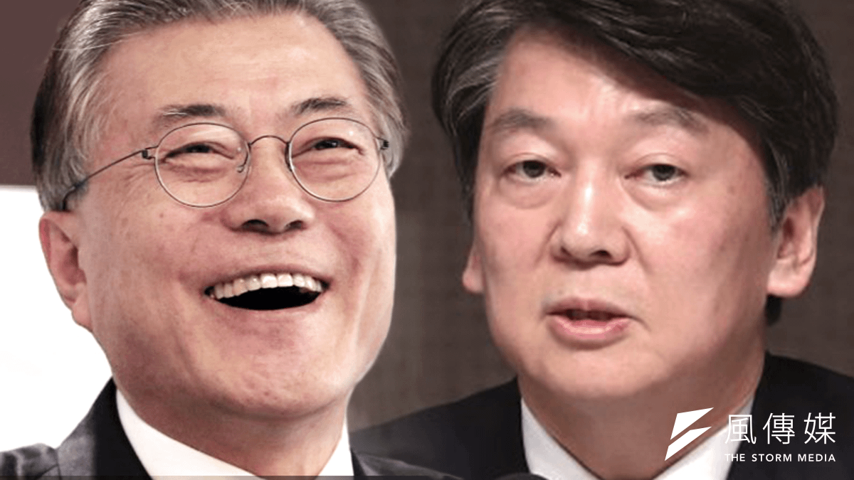南韓總統候選人文在寅(左)支持度暫時領先,安哲秀(右)緊追在後(照片:美聯社/合成:風傳媒) 南韓總統候選人文在寅(左)支持度暫時領先,安哲秀(右)緊追在後(照片:美聯社/合成:風傳媒)