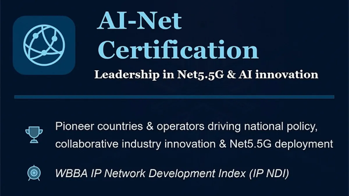 Leading the Network 2030: WBBA Officially Launches AI-Net, a Globally Authoritative Data Communications Certification