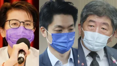 媒體14日公布的最新民調,在台北市副市長黃珊珊(左)幾乎一定會參選的情況下,蔣萬安(中)與陳時中(右)差距創下2021年以來新低。(資料照,柯承惠攝、取自台北市政府官網/影像合成:風傳媒)