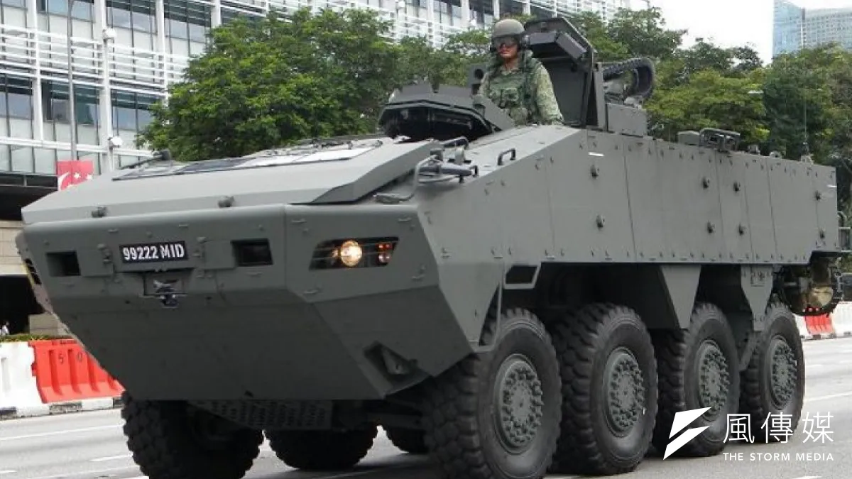 新加坡裝甲車從台灣運返被遭到扣查。圖為AV-81裝甲車(資料照,取自www.armyrecognition.com)
