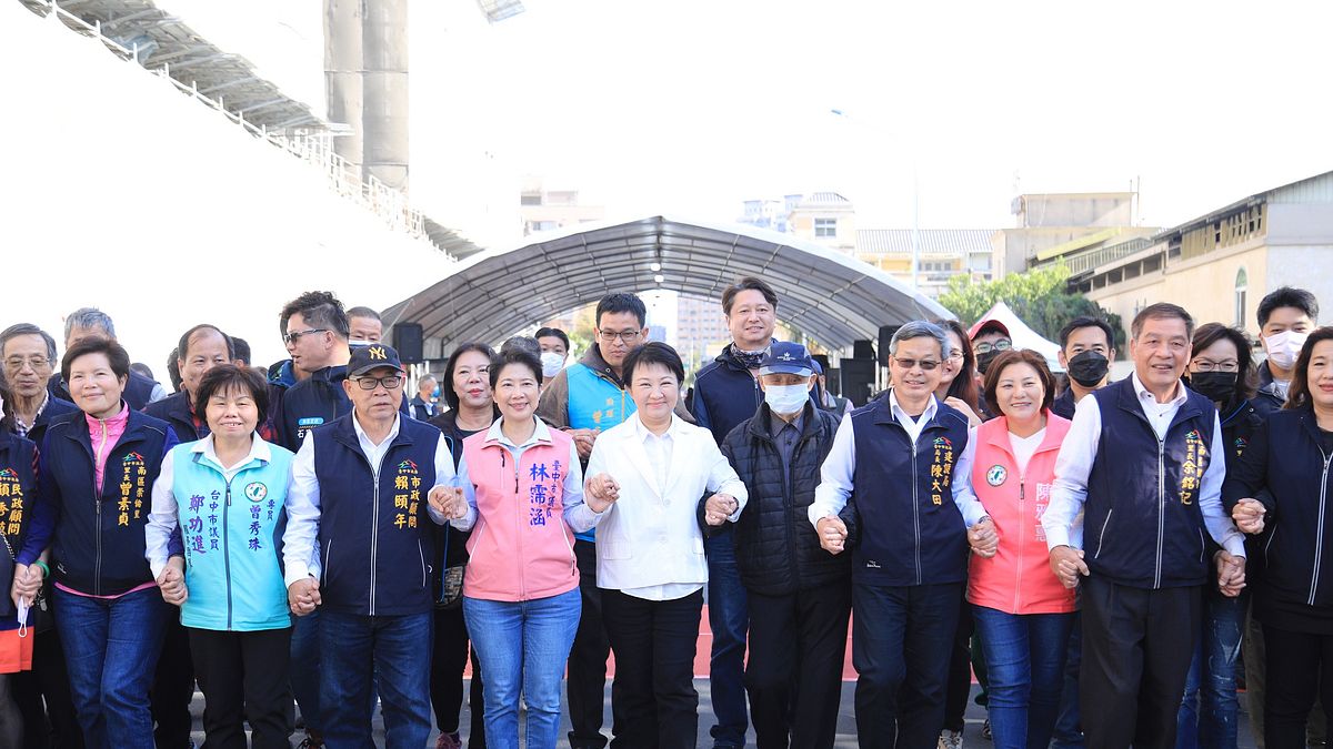 台中市長盧秀燕20日出席完工視察祈福典禮。(圖/台中市政府) 台中市長盧秀燕20日出席完工視察祈福典禮。(圖/台中市政府)