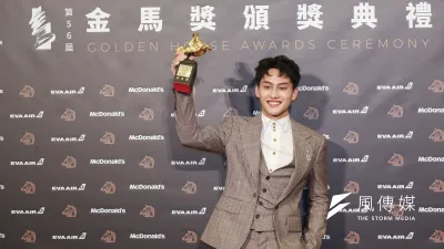 《下半場》的范少勳奪得金馬獎最佳新演員。(簡必丞攝)