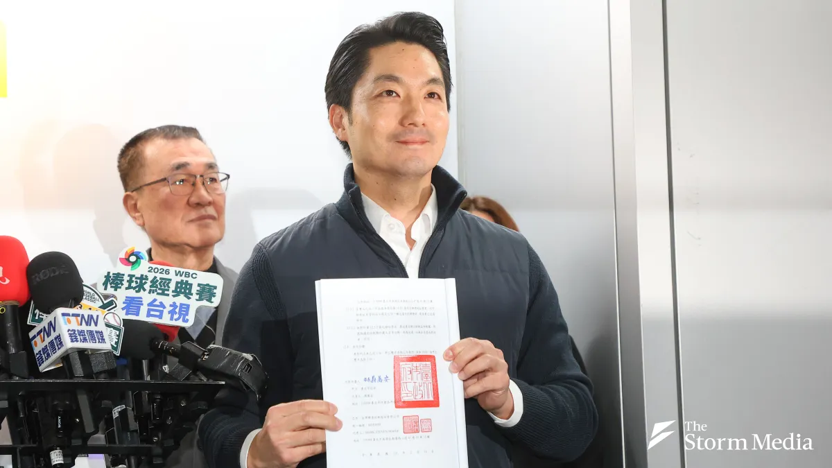 Taipei Mayor Chiang Wan-an briefed the media on November 11 regarding the completion of contract signing with Nvidia headquarters. (Photo by Yan Lin-yu)