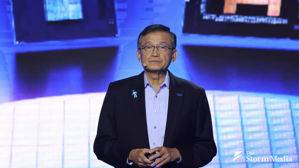 Intel CEO Lip-Bu Tan delivers the keynote address at COMPUTEX 2026. (Photo by Chen Pin-Yu)