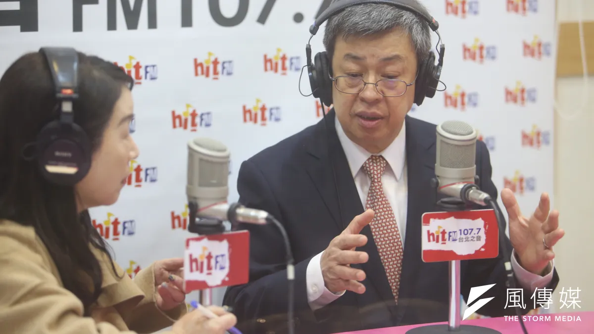 副總統陳建仁接受「蔻蔻早餐」節目專訪談年改.(陳明仁攝)