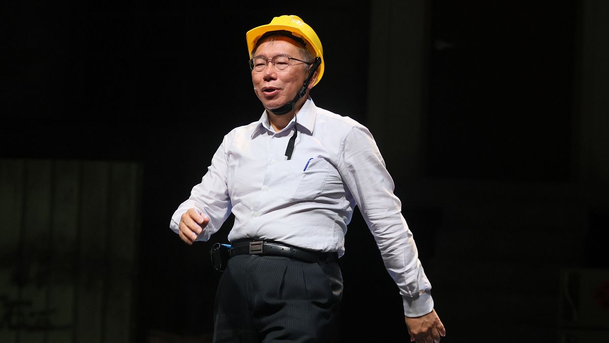 民眾黨主席柯文哲25日出席音樂劇《倒垃圾》彩排活動。(柯承惠攝) 民眾黨主席柯文哲25日出席音樂劇《倒垃圾》彩排活動。(柯承惠攝)