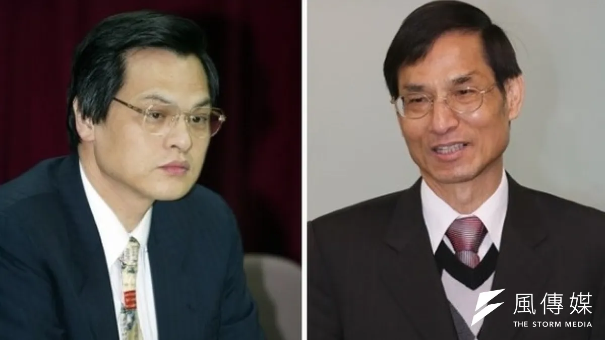 陳明通(左)率團赴中拜會台研所智庫,為綠營智庫訪中先行探路;民進黨所屬「新境界文教基金會」執行長林萬億(右)則表示,不排除以執行長名義率團訪中。(余志偉攝)