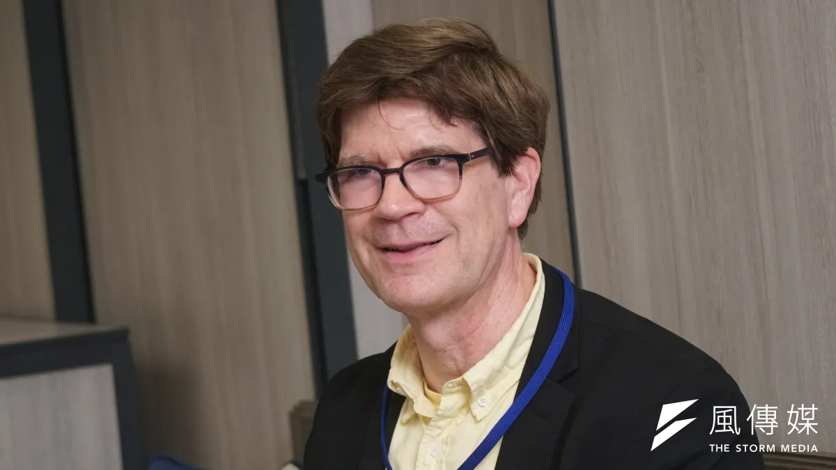 加州大學柏克萊分校企業創新研究所執行總監布許(Chris Bush)接受《風傳媒》。(蔡親傑攝)