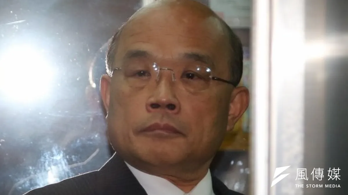 民進黨主席蘇貞昌痛批國民黨破壞民主作踐國會。(余志偉攝)