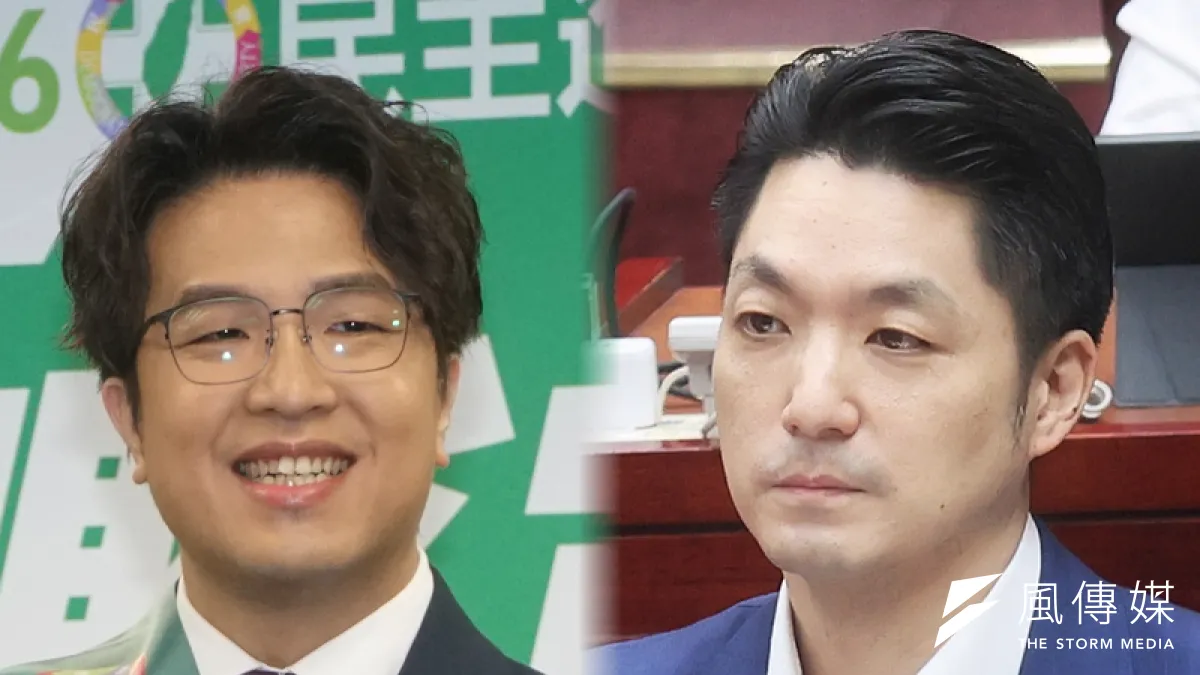 20261008-台北市長候選人沈伯洋(左,蔡親傑攝)、蔣萬安(右,柯承惠攝)。(合成圖/風傳媒)