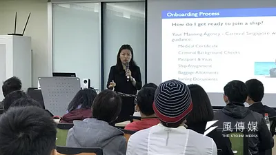 臺灣港務公司與公主郵輪公司攜手合作,首次在台辦理「國際郵輪徵才說明會」。(圖/徐炳文攝)