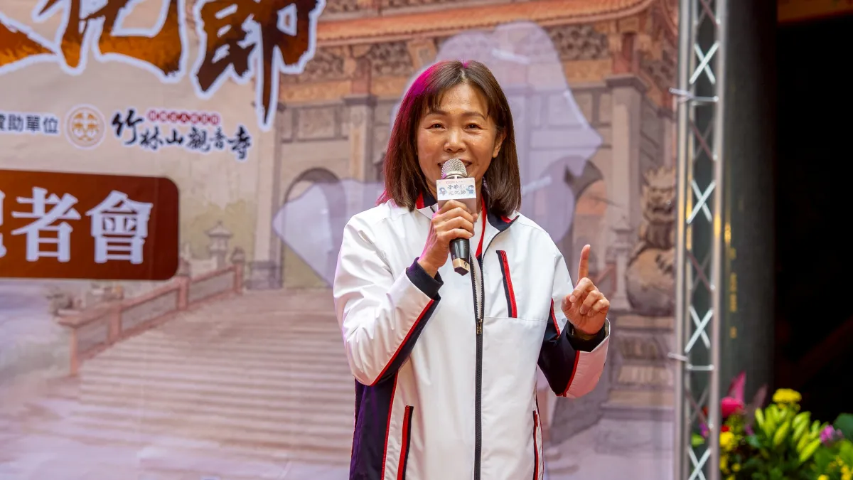 林口區長鄭淑敏表示,林口子弟戲文化節自2009年舉辦至今已邁入16個年頭,藉由活動讓市民朋友了解這片土地的深厚文化。(圖/新北市林口區公所提供)