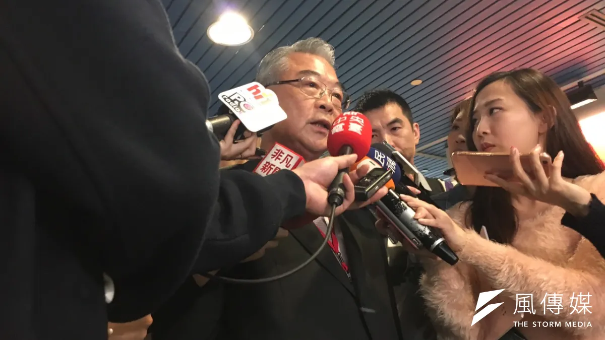 工總理事長許勝雄回應中國阻撓我出席比利時鋼鐵會議一事。(尹俞歡攝)