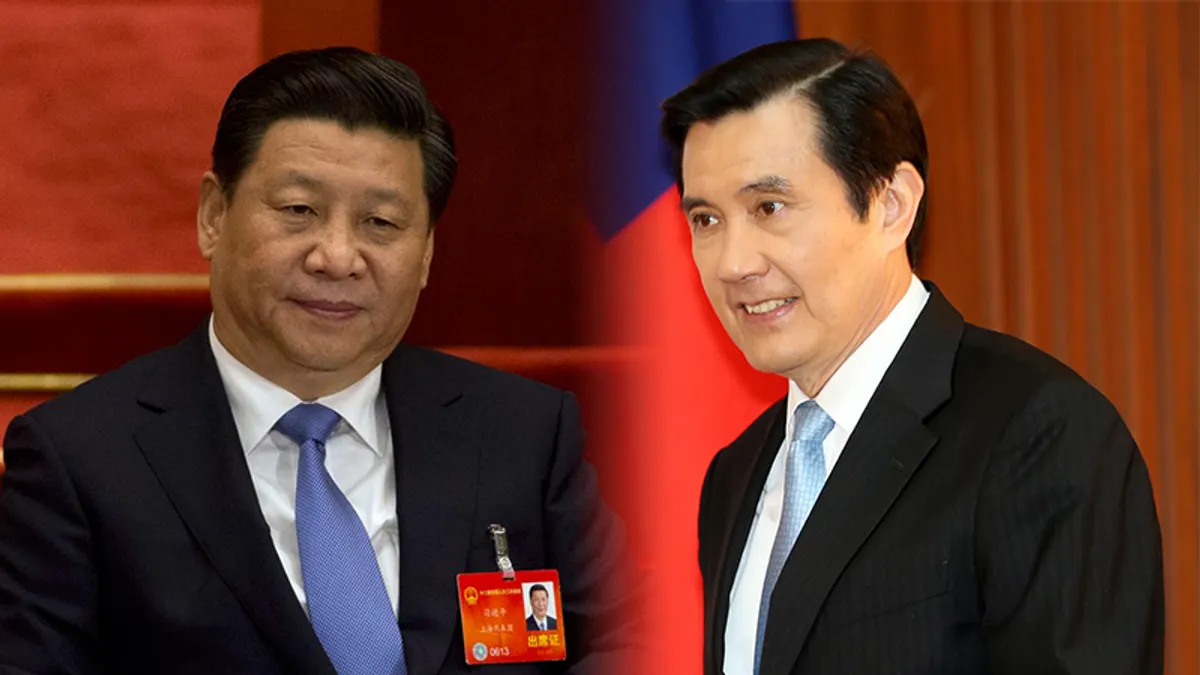 馬英九(吳逸驊攝) +習近平(美聯社)-馬習會