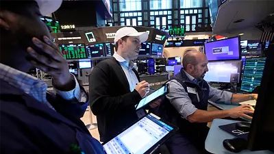 美股。紐約證交所。(美聯社)