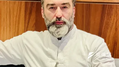 2023年4月,烏克蘭媒體人札爾馬耶夫(Peter Zalmayev)首次來台灣,期間接受《風傳媒》專訪(簡恒宇攝)