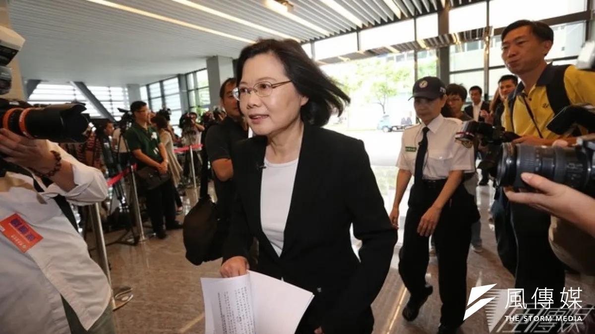 民進黨內出現採取總統制或是內閣制的討論,民進黨前主席蔡英文19日發聲明,澄清她參與黨內政見辯論會時,並未主張內閣制。(資料照片,吳逸驊攝)