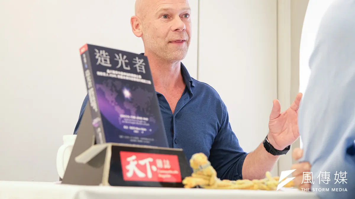 ASML《造光者》作者海因克(Marc Hijink)。(劉偉宏攝) ASML《造光者》作者海因克(Marc Hijink)。(劉偉宏攝)