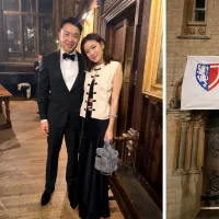 薄瓜瓜氏と妻の許惠瑜氏。2026年10月、英オックスフォード大学ベリオール・カレッジで撮影。(Xより) 薄瓜瓜氏と妻の許惠瑜氏。2026年10月、英オックスフォード大学ベリオール・カレッジで撮影。(Xより)
