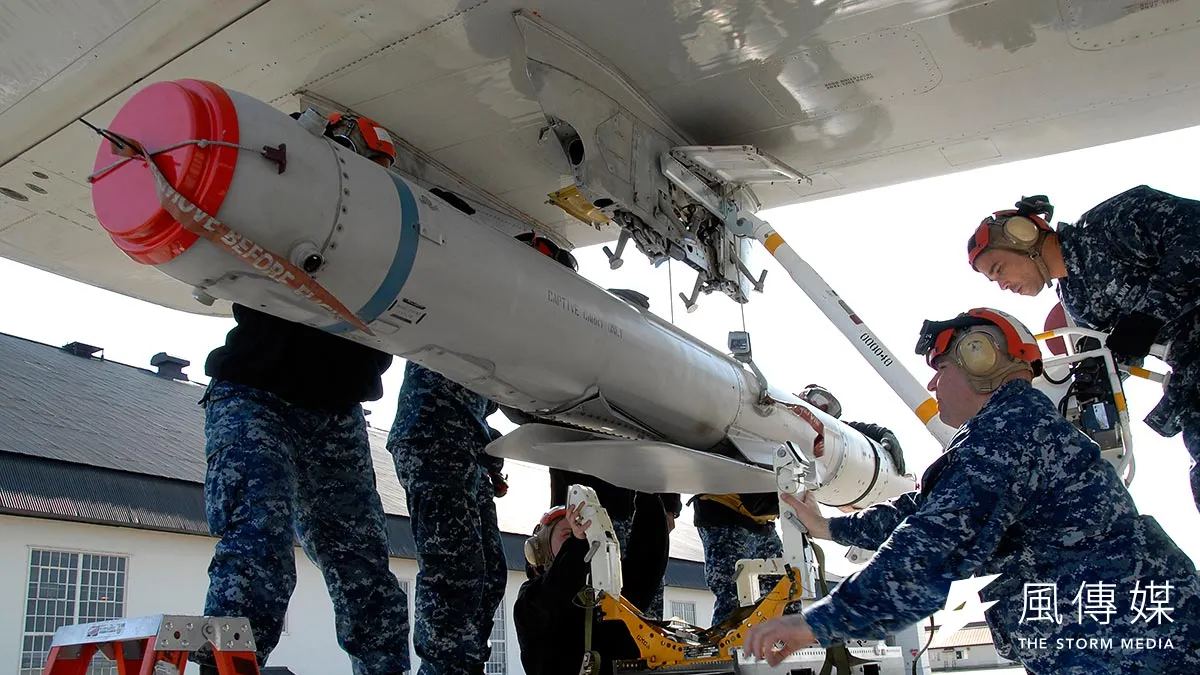 AGM-84K SLAM-ER飛彈。(Wikipedia/Public Domain) AGM-84K SLAM-ER飛彈。(Wikipedia/Public Domain)