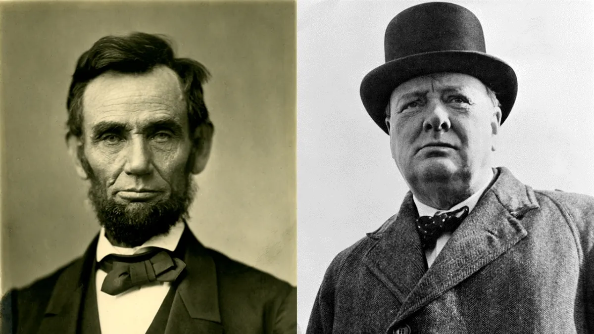 美國前總統林肯(左)與英國前首相邱吉爾(public domain, Wikipedia) 美國前總統林肯(左)與英國前首相邱吉爾(public domain, Wikipedia)