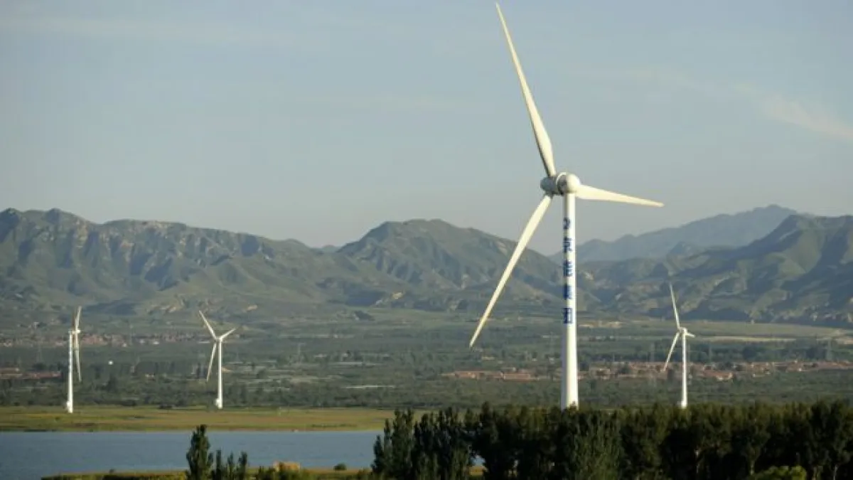 中國的一處風力發電場。(BBC中文網資料照)