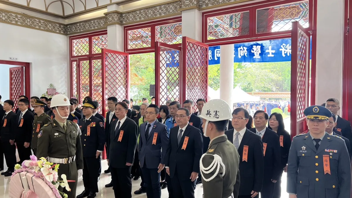 忠烈祠今(29)日上午舉行春祭典禮,由市長侯友宜擔任主祭官。(圖/新北市民政局提供)