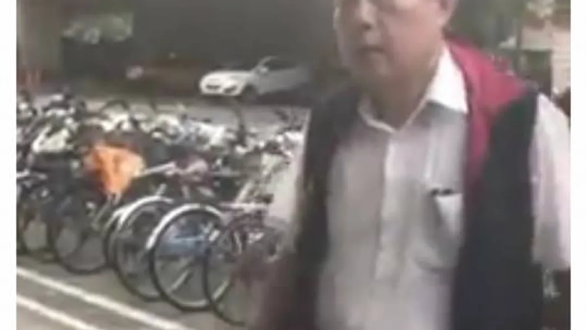 涉嫌打傷學生的中華統一促進黨成員。(田昀凡臉書)