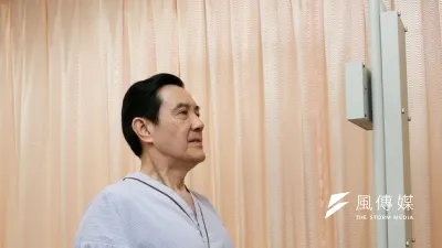 馬英九於14日上午,到台大醫院進行健康檢查。(總統府提供)
